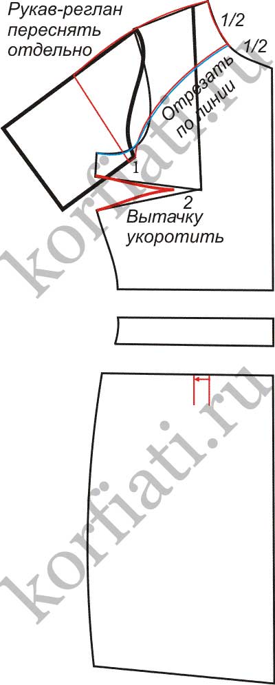 Выкройка платьев с рукавом и воротником Выкройка платьев с рукавом и воротником