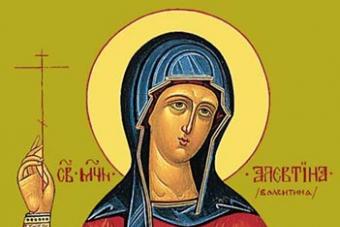คำอธิษฐานต่อผู้พลีชีพศักดิ์สิทธิ์ Alevtina Iconographic ต้นฉบับของ Holy Martyr Alevtina