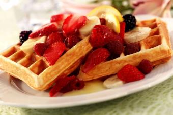 Soft waffles in a waffle iron recipe with photos